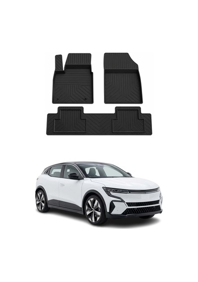 Renault Megane 5 Electric 2023-2026 Uyumlu 4d Havuzlu Paspas Kauçuk Siyah 3 Parça