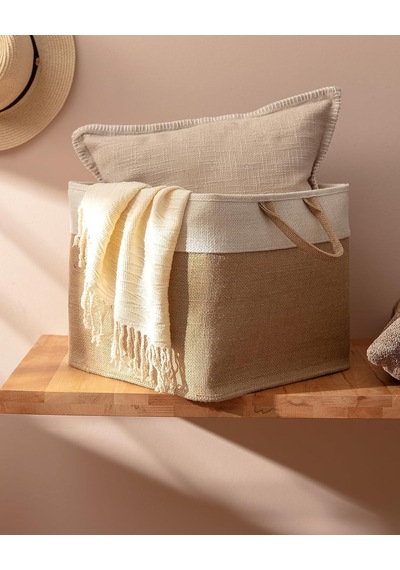 Eva Kare Sepet, Bej, 33x33x30cm Genel