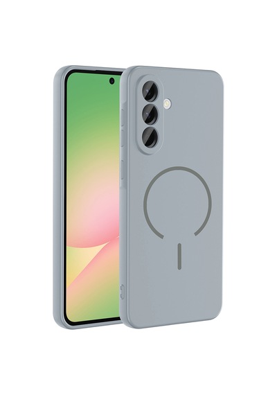 Zore Galaxy A36 Kılıf M-safe Şarj Özellikli Nvth Meta Kapak - Titanyum-gri