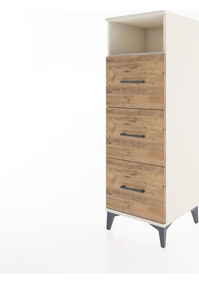 Hyperion Dolap Tek Raflı 3 Çekmeceli 44x44x134 Aytaşı-çam Aytaşı