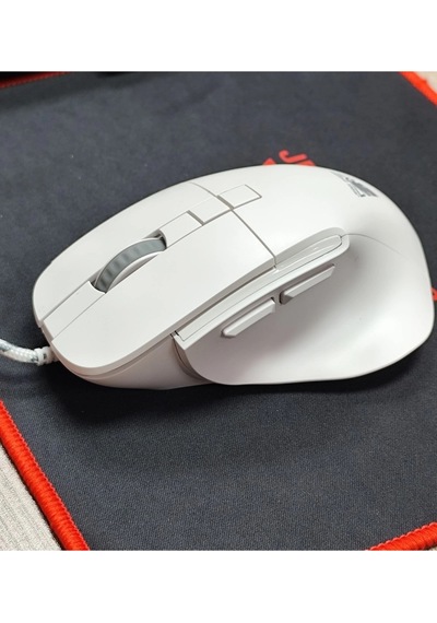 Jedel Cp102 Beyaz Professional 7 Butonlu Rgb Işıklı Ergonomik Kablolu Mouse -