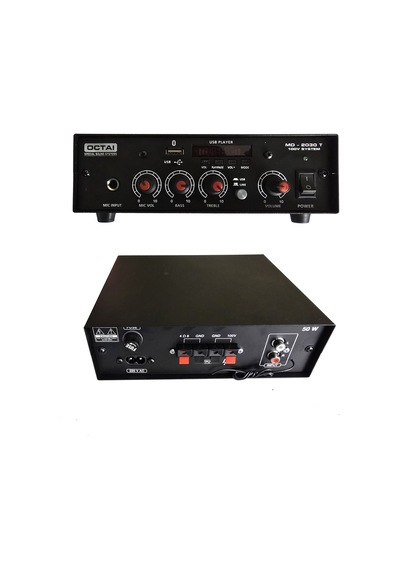 100v Octai Anfi Ve 4 Adet 13 Cm Alçıpan Tavan Hoparlör Seti