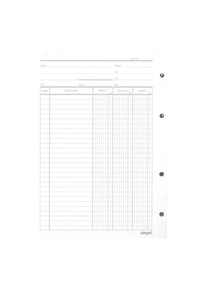 Özkan Cari Hesap Klasörü Yedekli A4 Seperatörlü Siyah