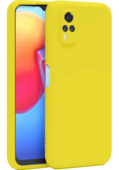 Cosmotex Newface Vivo Y53s Kılıf Nano İçi Kadife Silikon - Sarı