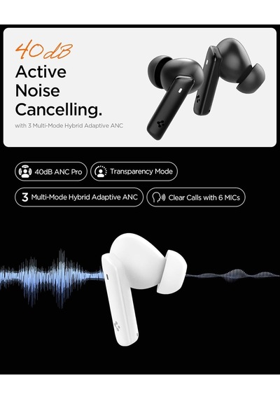 Tr Audio Tws P20 Bluetooth Kulak İçi Kablosuz Kulaklık, 40db Adaptif Anc Pro, 6 Mikrofonlu Enc, 10mm Graphene Sürüc Genel