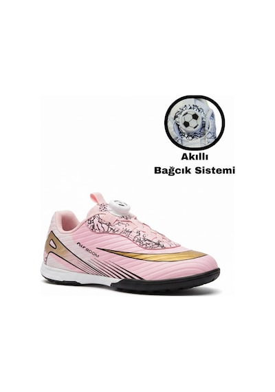 Airlaliga Erkek Çocuk Akıllı Bağcık Özellikli Halısaha Ayakkabısı L-620-hs Pembe - Siyah
