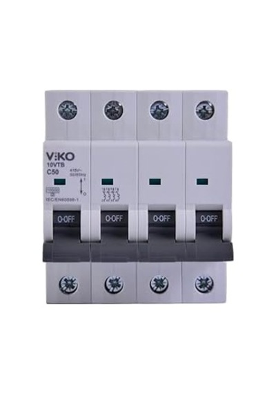 10vtb-4c50 Otomatik Sigorta 10ka C Tipi 4 Kutup 50a
