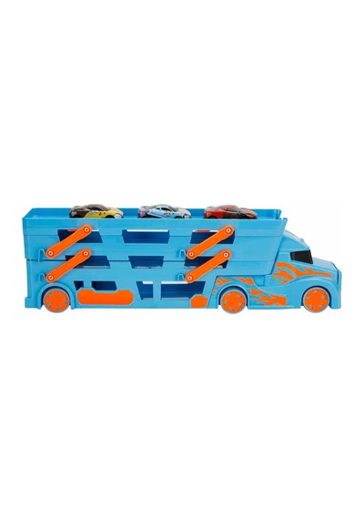 3 Katlı 3 Araçlı Transporter Oyun Seti- Mavi