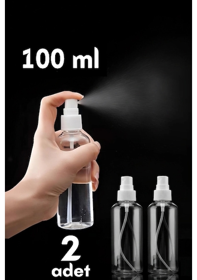 Püskürtücü Boş Sprey Şişe 100 Ml 2 Adet Çok Renkli