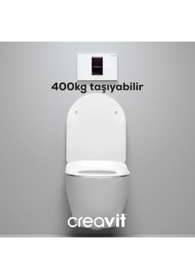 Yavaş Kapanan Asma Klozet İle Modern Banyo Çözümü Açık Bej