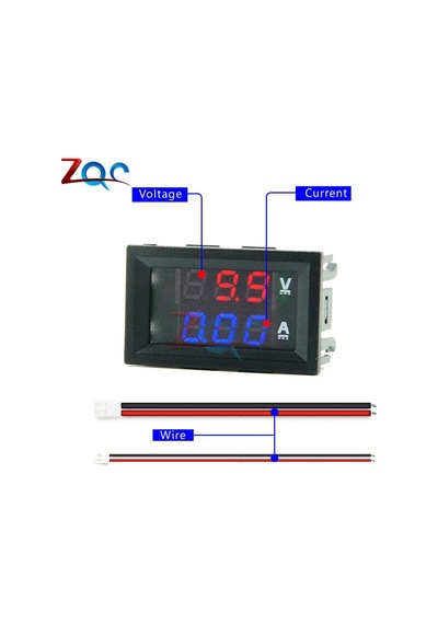 0-100v Kırmızı Mavi-mini Dijital Voltmetre Ampermetre Dc 0 -100v / Dc 7 -110 10a Gerilim Akım Kablo Bulucu & Test Cihazı 43850469