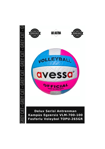 Delux Serisi Antrenman Kampüs Egzersiz Vlm-700-100 Fosforlu Voleybol Topu-265gr Çok Renkli