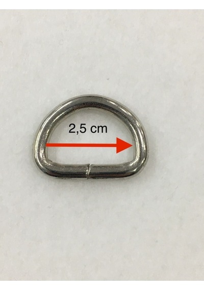 Karantuhafiye Çanta Halkası D Demir 2,5 Cm 4 Lü Set Gümüş Gümüş