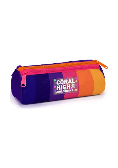 Coral High Erkek Çocuk Lacivet Turuncu Üç Bölmeli İlkokul Ve Ortaokul Kalemlik Çok Renkli