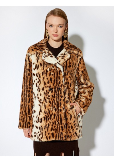 Koton Koton X Melis Ağazat - Leopar Desenli Peluş Kaban Kruvaze Düğmeli Cepli Deve Tüyü Desenli 5wak00249ew Camel Desenli Camel Koton Koton X Melis Ağazat - Leopar Desenli Peluş Kaban Kruvaze Düğmeli Cepli Deve Tüyü Desenli 5wak00249ew Camel Desenli Camel