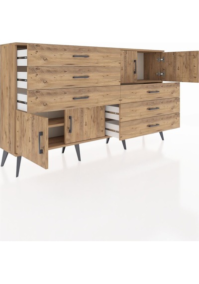 Arges Konsol 2 Raflı 6 Çekmeceli 4 Kapaklı 176x30x99 Çam-çam Atlas Çam/atlas Çam - Atlas Çam Arges Konsol 2 Raflı 6 Çekmeceli 4 Kapaklı 176x30x99 Çam-çam Atlas Çam/atlas Çam - Atlas Çam