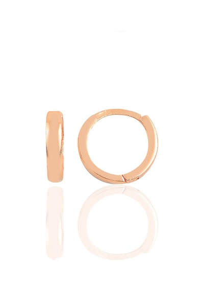 Söğütlü Silver Gümüş Rose 10 Mm Halka Küpe Tragus Piercing Helix Kıkırdak Küpesi
