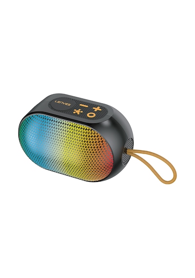 Lenyes S212 Su Geçirmez Rgb Işıklı Askılı Taşınabilir Kablosuz Bluetooth Hoparlör V5.3 Siyah