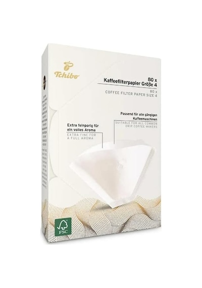 4 Numara Büyük Boy Filtre Kahve Kağıdı 3 X 80'li Beyaz