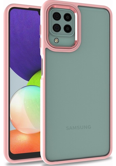 Samsung Uyumlu Galaxy A22 Renkli Kenarli Parlak Flora Kilif 547924904