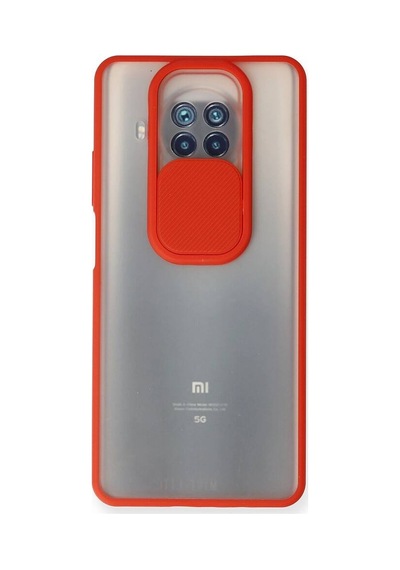 Xiaomi Mi 10t Lite Kılıf Palm Buzlu Kamera Sürgülü Silikon - Kırmızı Evimdeyokyok