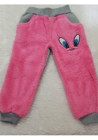 Çocuk Pelüş Pijama Altı 2-3 Yaş Pembe