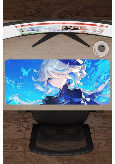 Furina Genshin Impact Anime Gacha V4 - 70x30 Xl Gaming Mouse Pad Fare Altlığı