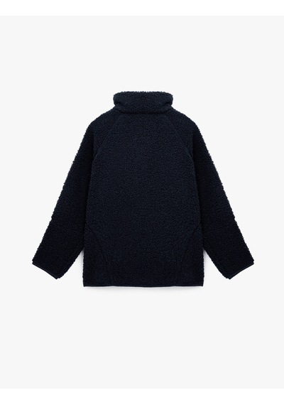 Koton Uzun Kollu Dik Yaka Cep Detaylı Fermuarlı Oversize Peluş Ceket Lacivert 6wmg60028ık Koton Uzun Kollu Dik Yaka Cep Detaylı Fermuarlı Oversize Peluş Ceket Lacivert 6wmg60028ık