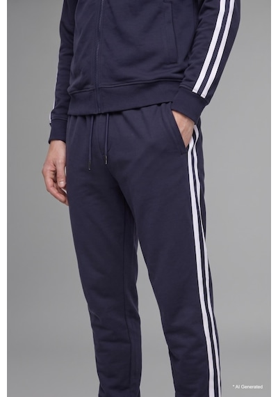 Defacto Regular Fit Yan Biyeli Lastikli Paça Jogger Eşofman Altı E9665ax26aunv146 Lacivert-nv146