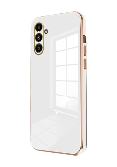 Samsung Galaxy M15 Uyumlu Kılıf Volet Silikon - Beyaz