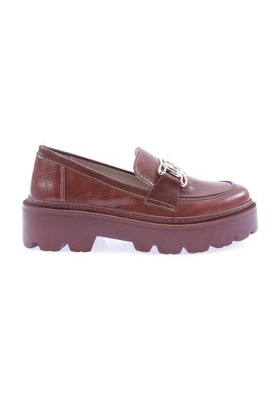Dgn 1002 Kadin Aksesuarli Loafer Ayakkabi 1002-2231-R6754 Kahverengi