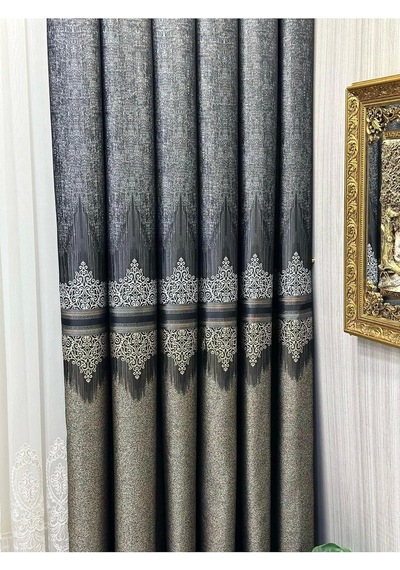 Titus Fj632145 V-913 Siyah 1/3 Sık Pileli Fon Perde Apm A Antrasit