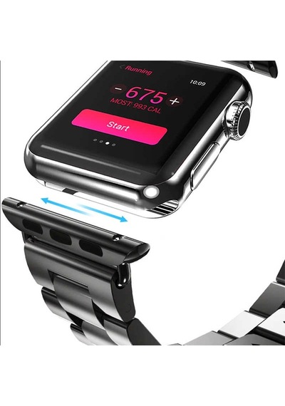 Apple Watch Ultra 49mm Uyumlu Metal Strap Kayış Kordon Krd-04 - Starlight - T24545