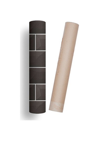Mutfak Tezgah Arası Kendinden Yapışkanlı Folyo Kaplama Fayans Taş Desen Koyu Kahve 60cm X 100cm