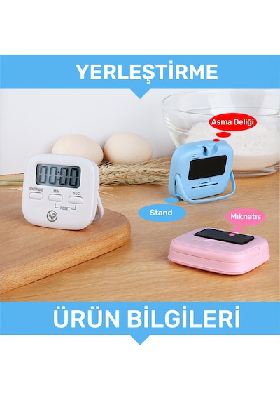 NPO NPT05M Mutfak,Ders,Yemek için 99:59dk Dijital Alarm Kronometre,Pomodoro Öğrenci Motivasyon Saati