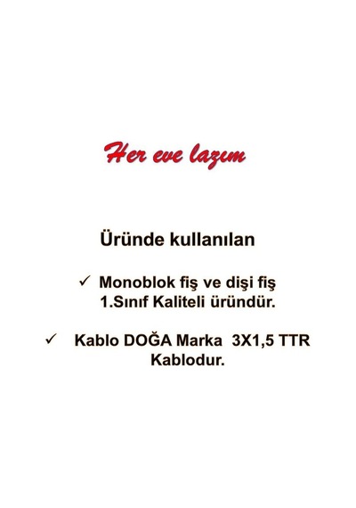 Tekli Topraklı Uzatma Kablo 1 Metre