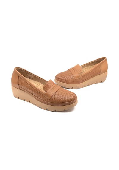 Greyder 59016 Zn Deri Dolgu Topuk Comfort Casual Kadın Ayakkabı Taba