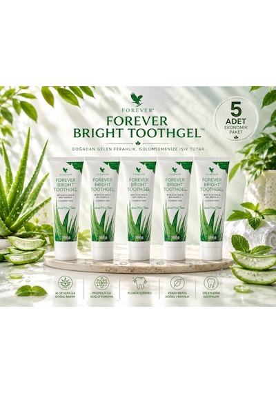 Forever Bright Aloe Vera Özlü Diş Macunu 130 G x 5