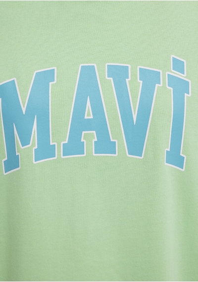 Mavi - Mavi Logo Baskılı Yeşil Tişört 1600843-71721 Yeşil