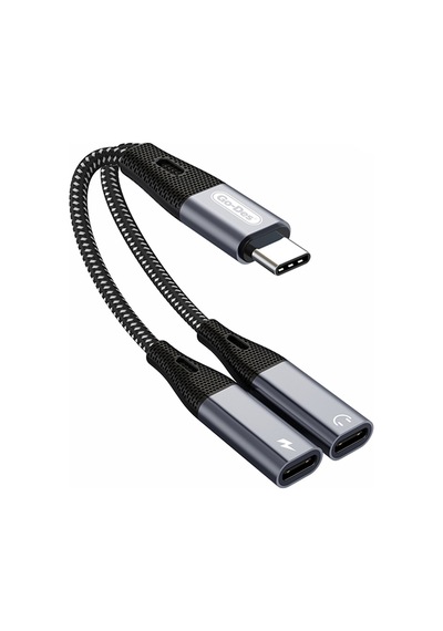 Go Des Gd-uc163 Type-c 2in1 Şarj Ve Ses Kablosu Siyah