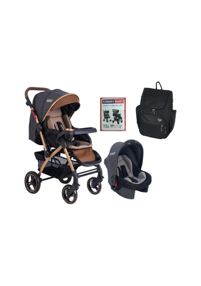 Tommybaby Tornado Travel Sistem Bebek Arabası 4'lü Antrasit