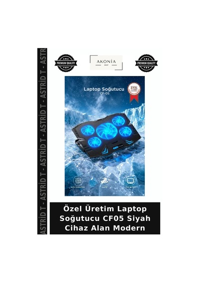 Özel Üretim Laptop Soğutucu Cf05 Siyah Cihaz Alan Modern