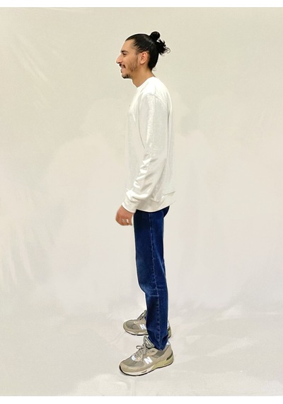 Erkek Bisiklet Yaka Rahat Kalıp 3 İplik Kalın Orta Brooklyn Nakışlı Sweatshirt Spr24sw34 Ecru