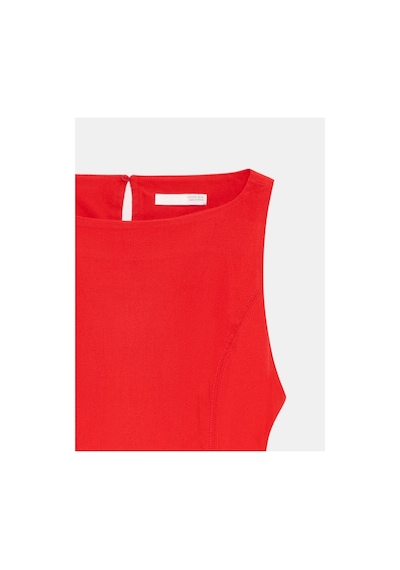 Dilvin 91099 Extra Slim Fit Midi Elbise-kırmızı-16464