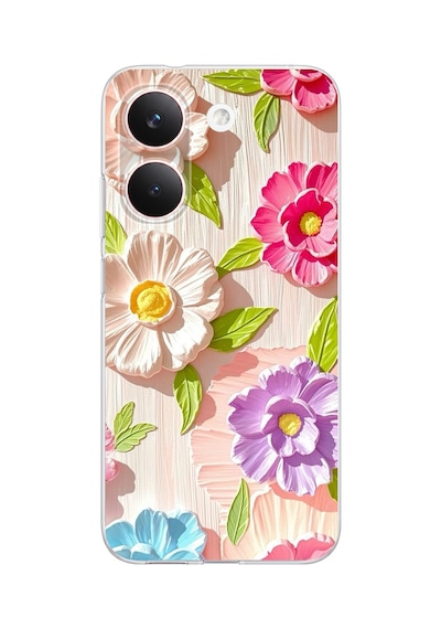 Poco X8 Pro Uyumlu Renkli Çiçek Bahçesi Baskılı Silikon Kılıf