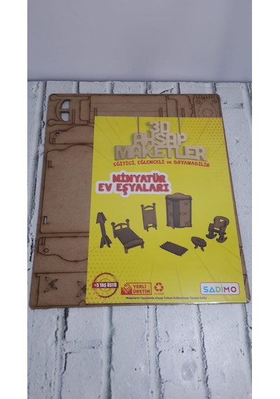 Sadimo Minyatür Ev Eşyaları 3D Ahşap Maket