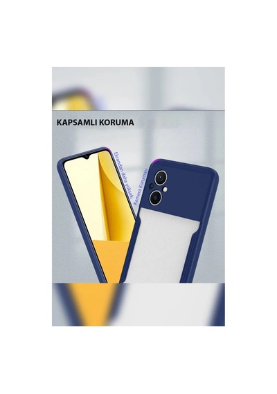 Jenerik Xiaomi Poco M5 Kılıf Platin Silikon - Lacivert