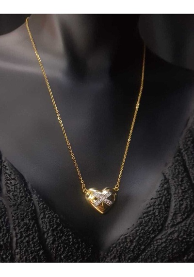 Vog Tiffany Model Sarı Renk 24 Ayar Altın Kaplama Sevgiliye,eşe,anneye,arkadaşa Hediye Çelik Kolye Sarı
