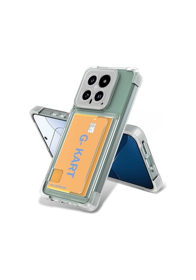 Apsuwa Xiaomi Uyumlu Mi 14 Kılıf G-kart Kartlıklı Darbe Korumalı Silikon
