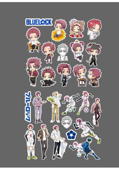 Sae İtoshi-bluelock-parlak Kağıt -2li Sticker Set-telefon Süsleme Blue Lock Etiket